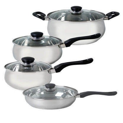 Batería De Cocina Acero Inoxidable Rametto 8 Pzs Oster2#Plateado
