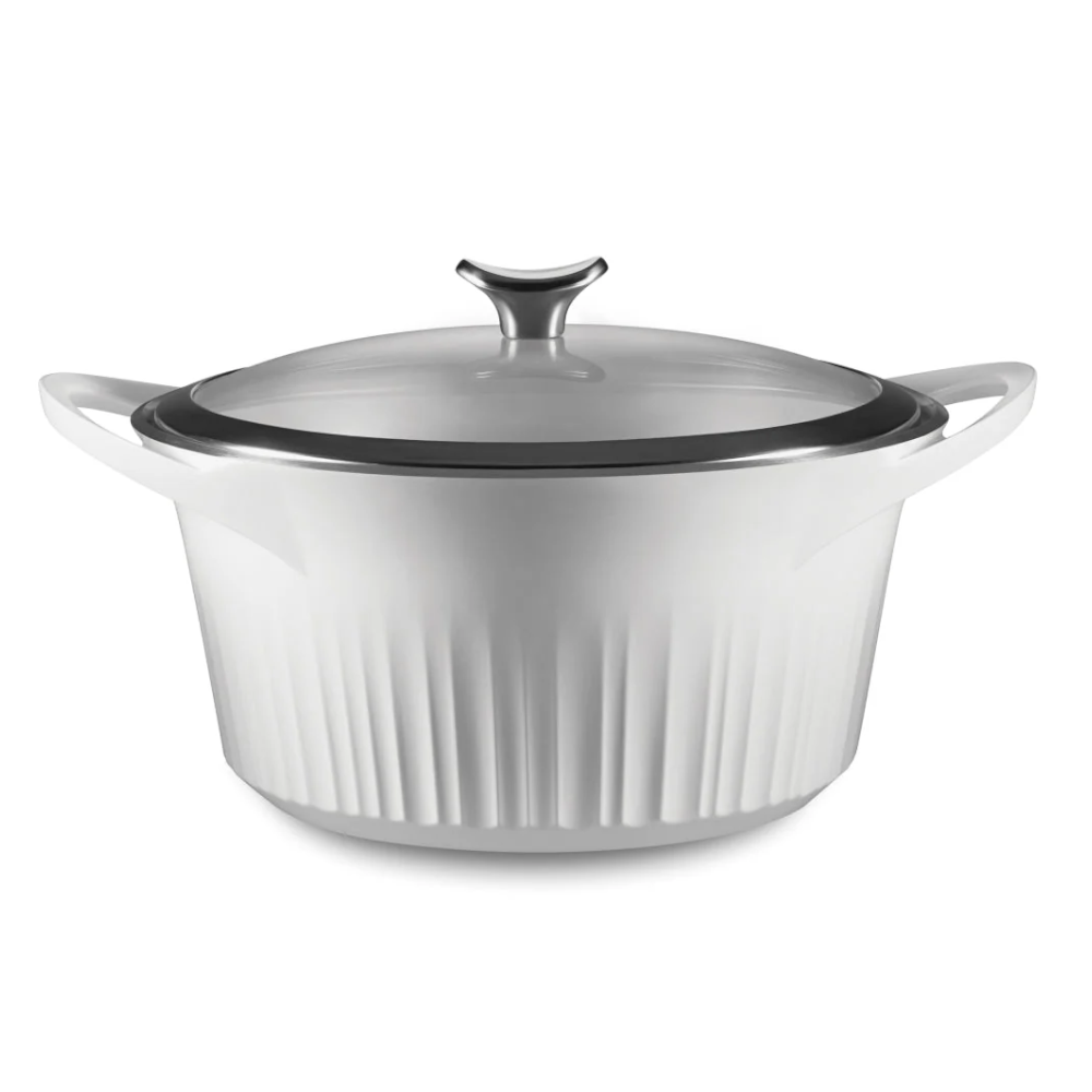 Olla Cast Aluminum 5.2 Lts Corning Ware4#Blanco