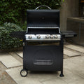 Parrilla Indiana 4 Quemadores + Quemador Lateral BBQ402GCQL BBQ Grill1#Negro