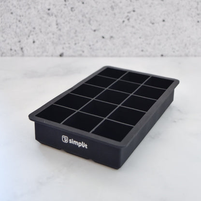 Pack 3 Cubetas de Hielo Silicona Simplit2#Negro