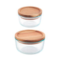 Pack 2 Contenedores Wooden Storage Pyrex2#Sin color