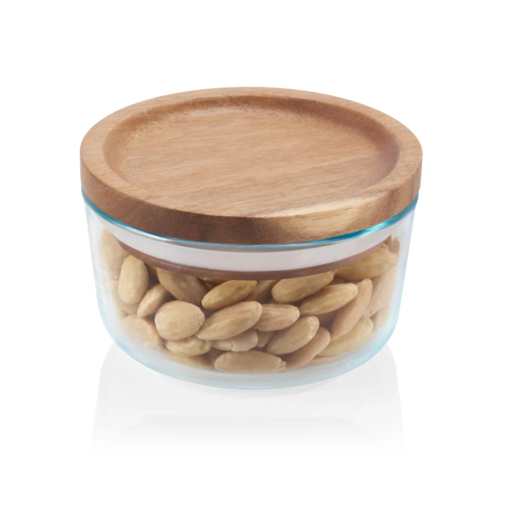 Pack 2 Contenedores Wooden Storage Pyrex1#Sin color