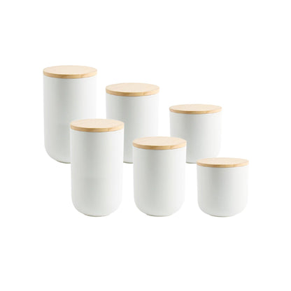 Pack 6 Contenedores Herméticos Cerámica Simplit1#Blanco