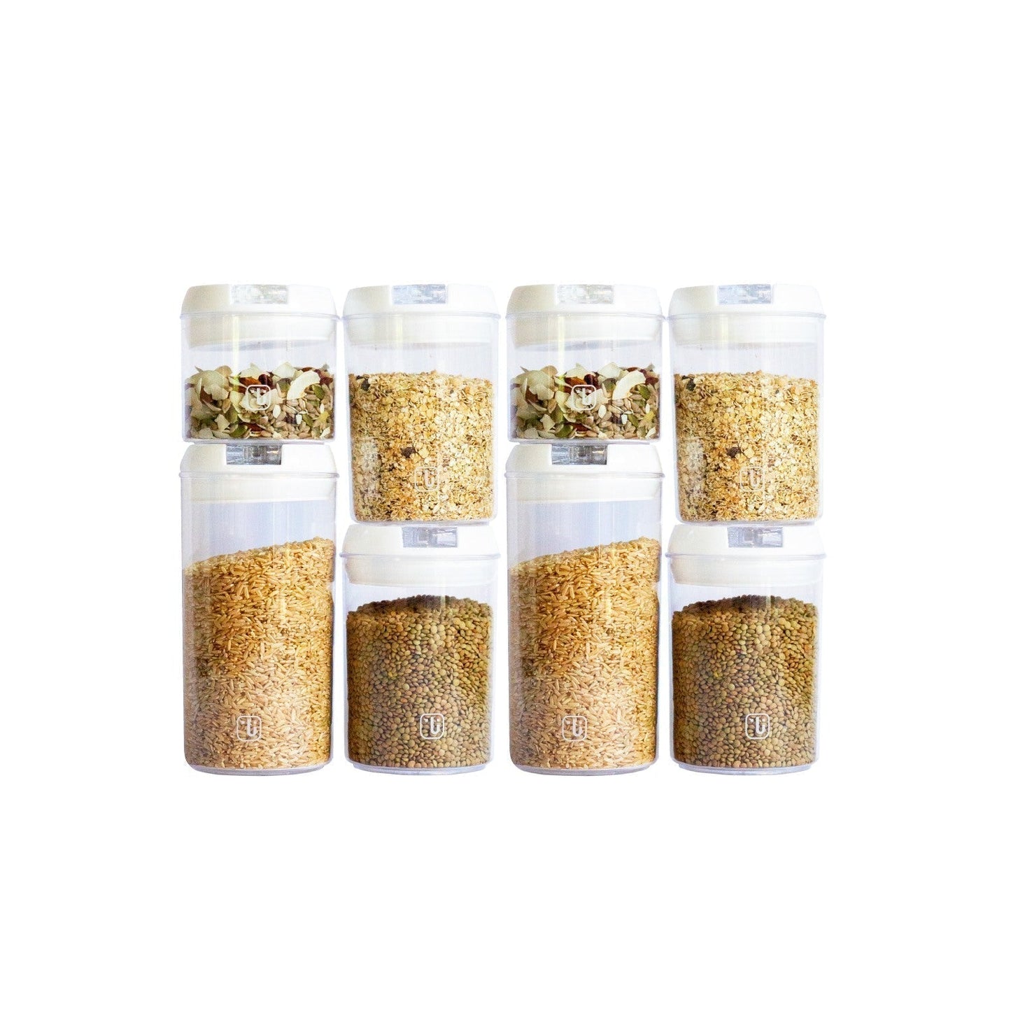 Set 8 Contenedores Alimento Herméticos Simplit2#Blanco