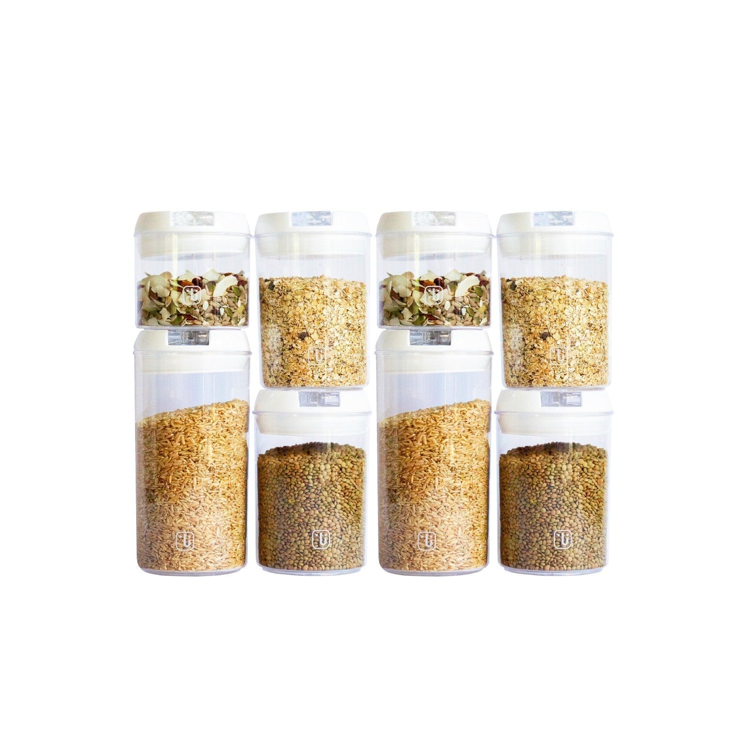 Set 8 Contenedores Alimento Herméticos Simplit2#Blanco