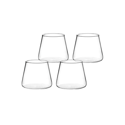 Pack 4 Vasos De Vidrio Estilo Japonés 320 Ml Simplit3#Sin color