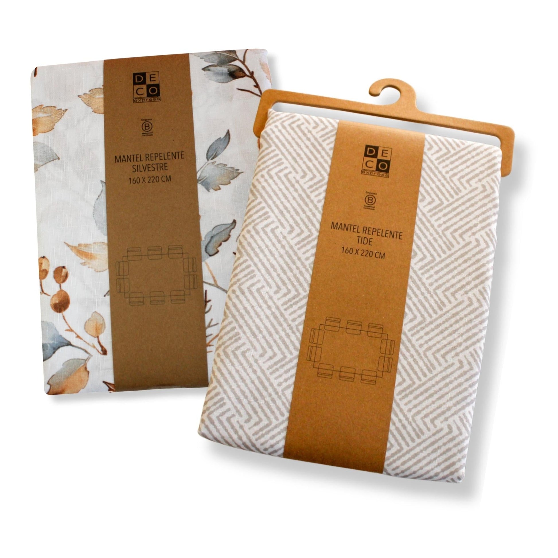 Set 2 Manteles Antimanchas Tide y Silvestre 130x180 cm Decoexpress8#Sin color