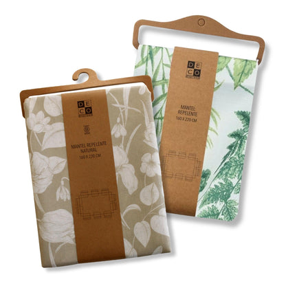 Set 2 Manteles Antimanchas Natural y Botanico 130x180 cm Decoexpress1#Sin color