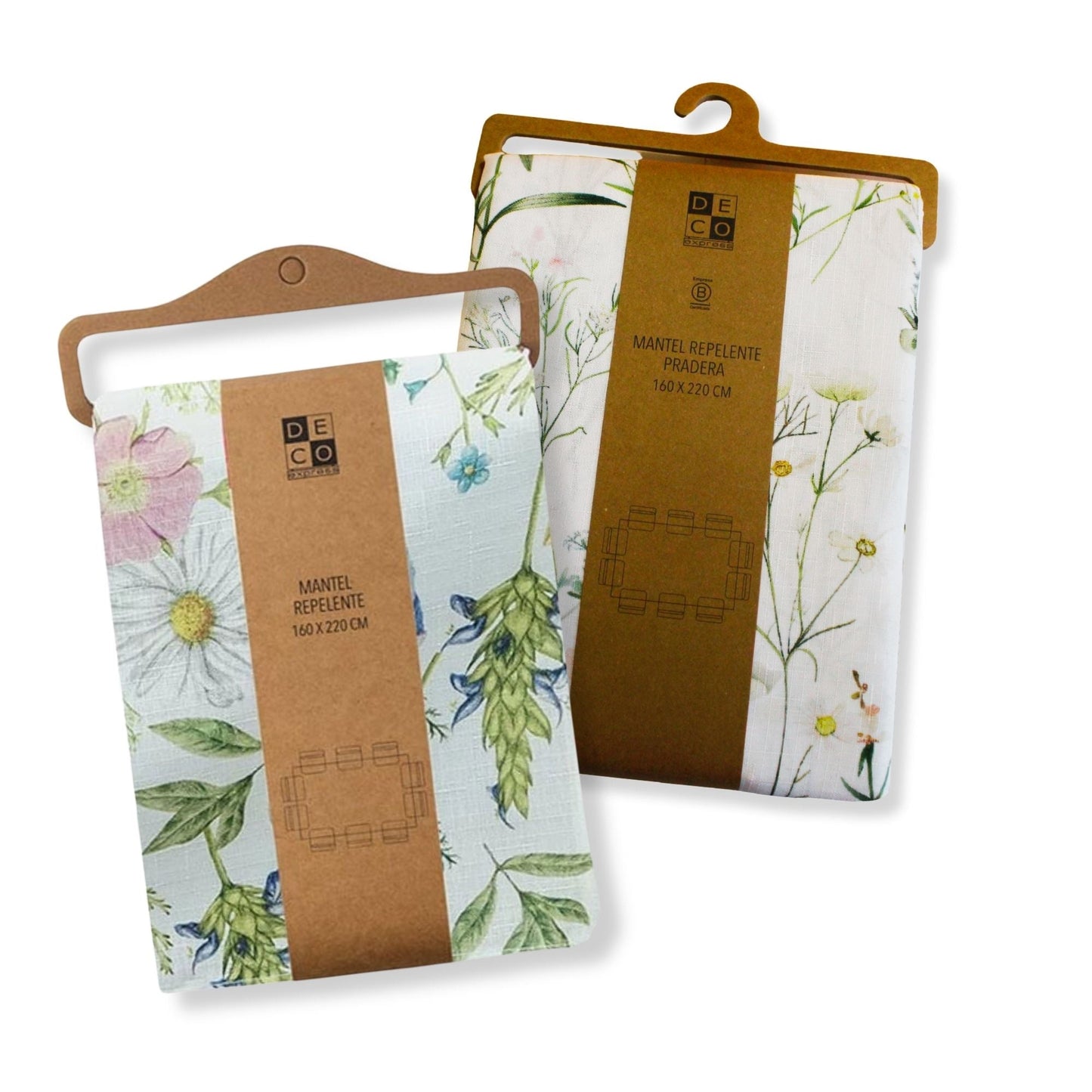 Set 2 Manteles Antimanchas Pradera y Primavera 130x180 cm Decoexpress5#Sin color