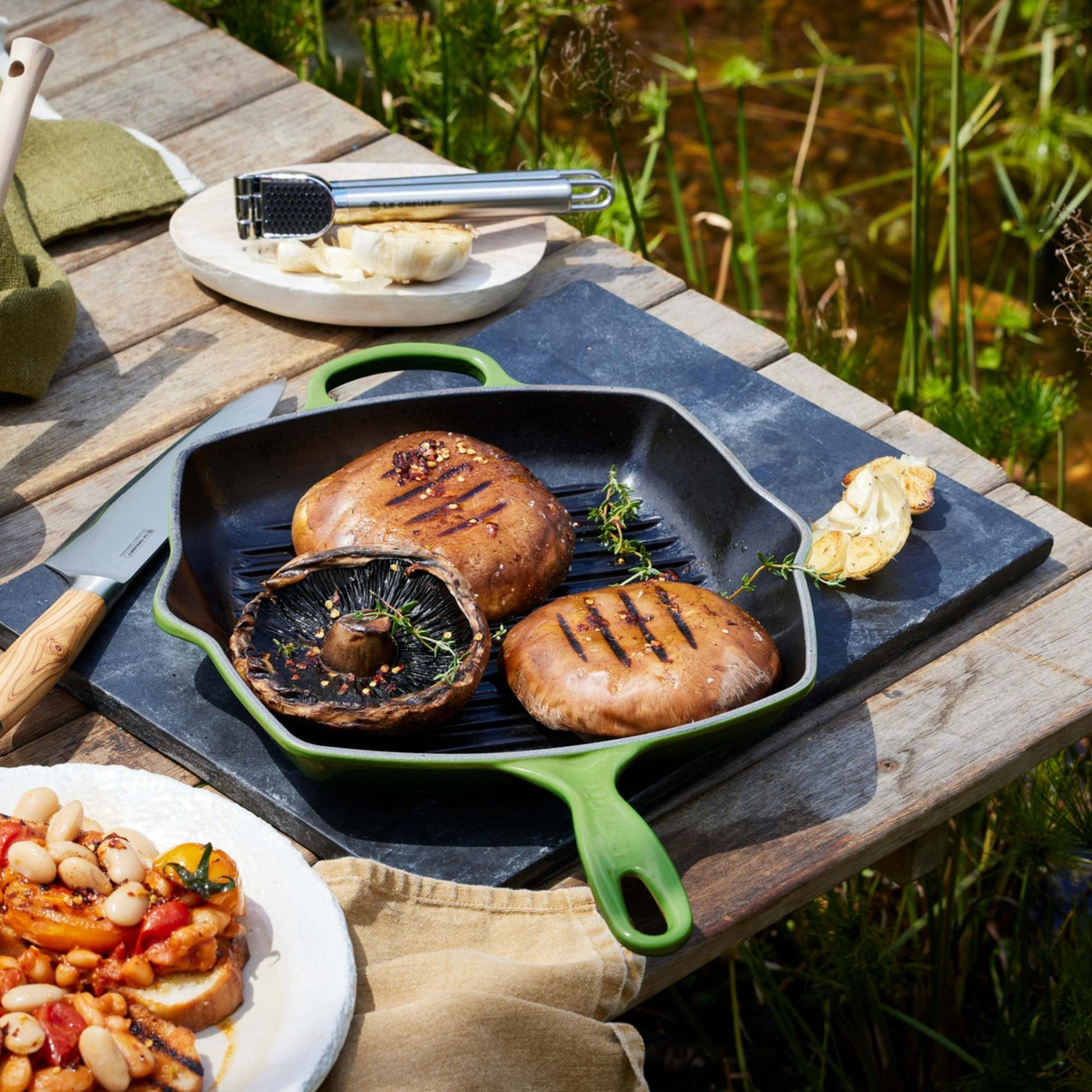 Skillet Grill Cuadrada Bamboo 26 Cm Le Creuset1#Verde