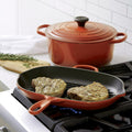 Skillet Grill Ovalada Volcánico 32 Cm Le Creuset1#Naranjo