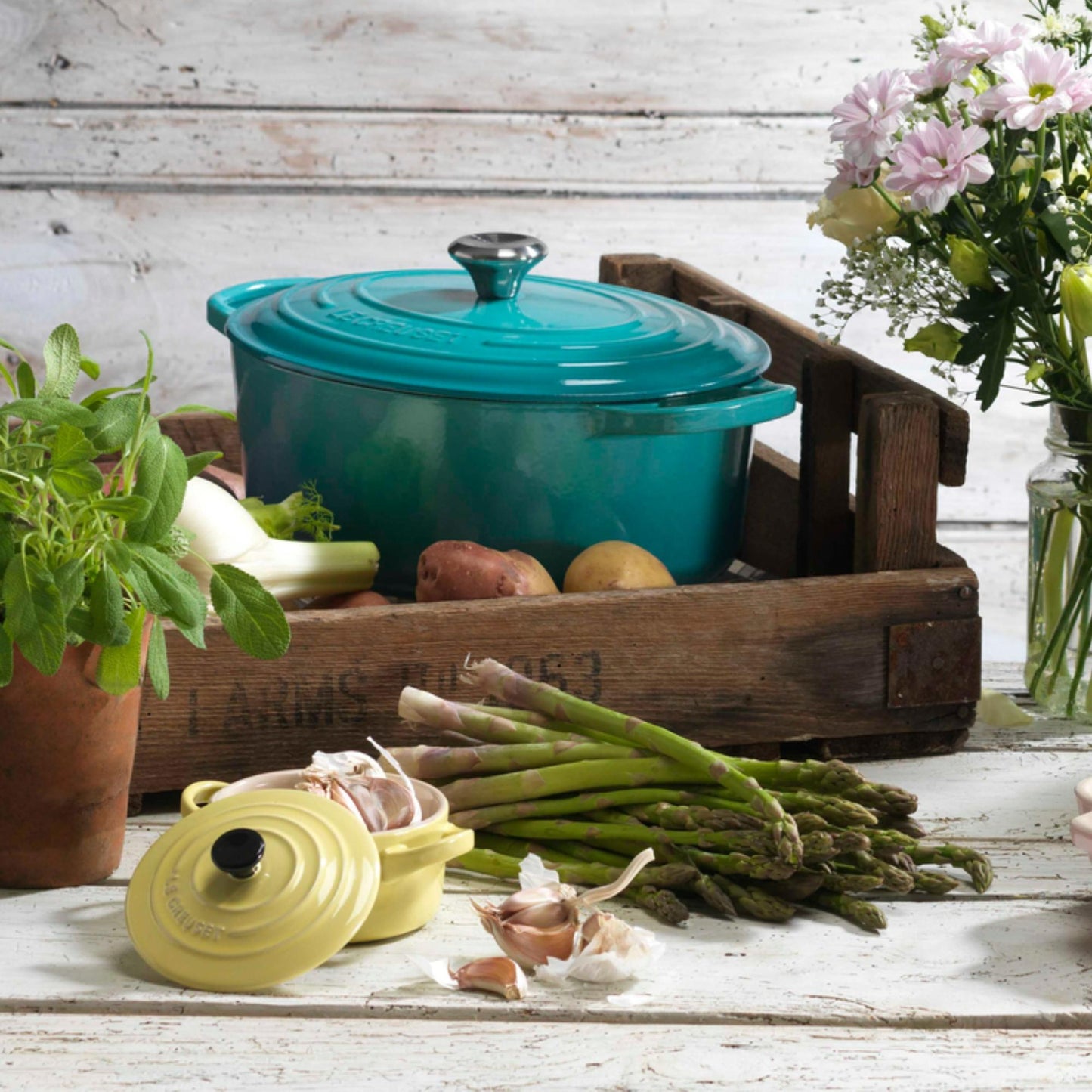 Cocotte Oval Caribe 31 Cm Le Creuset1#Azul