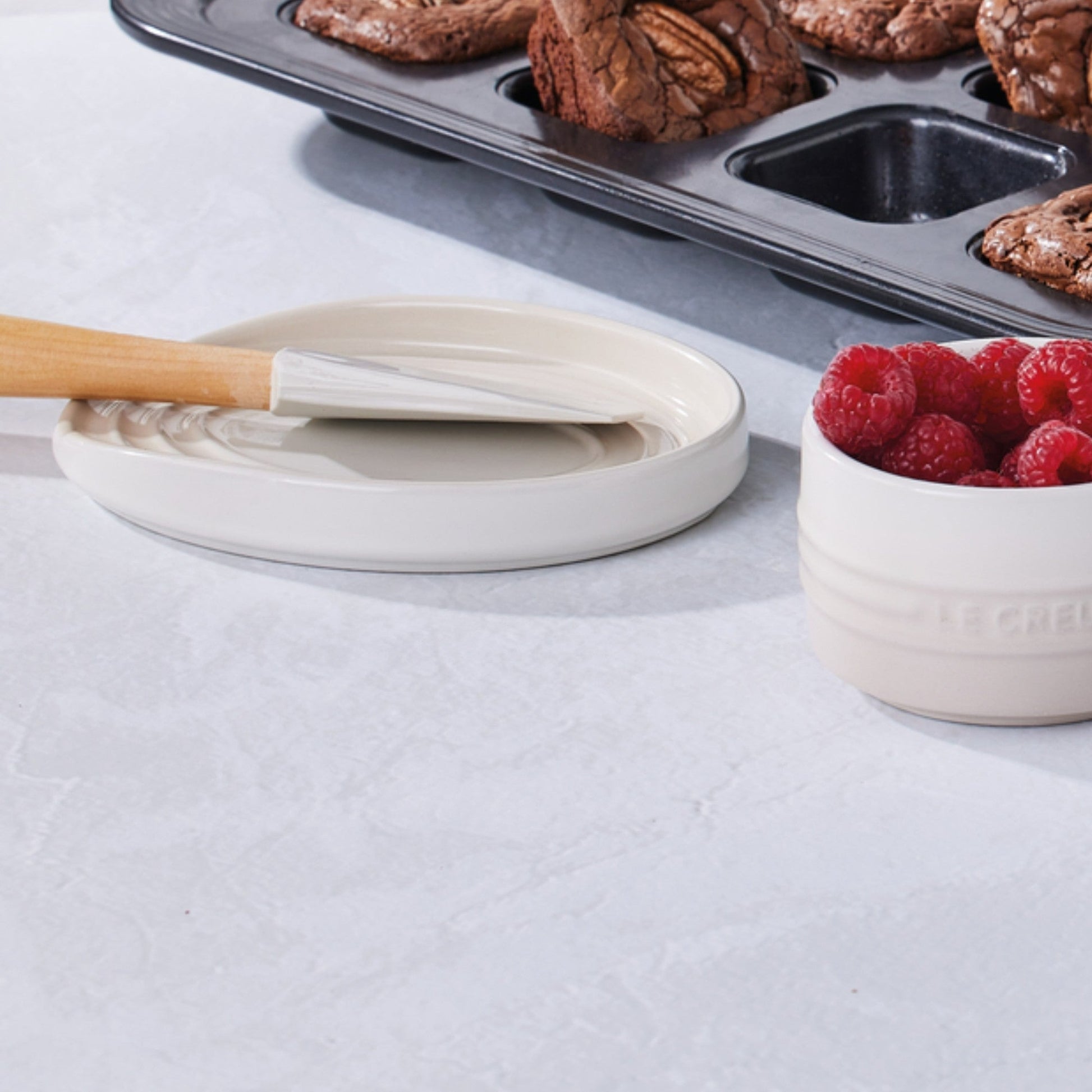 Reposa Cuchara Ovalado Le Creuset3#Blanco