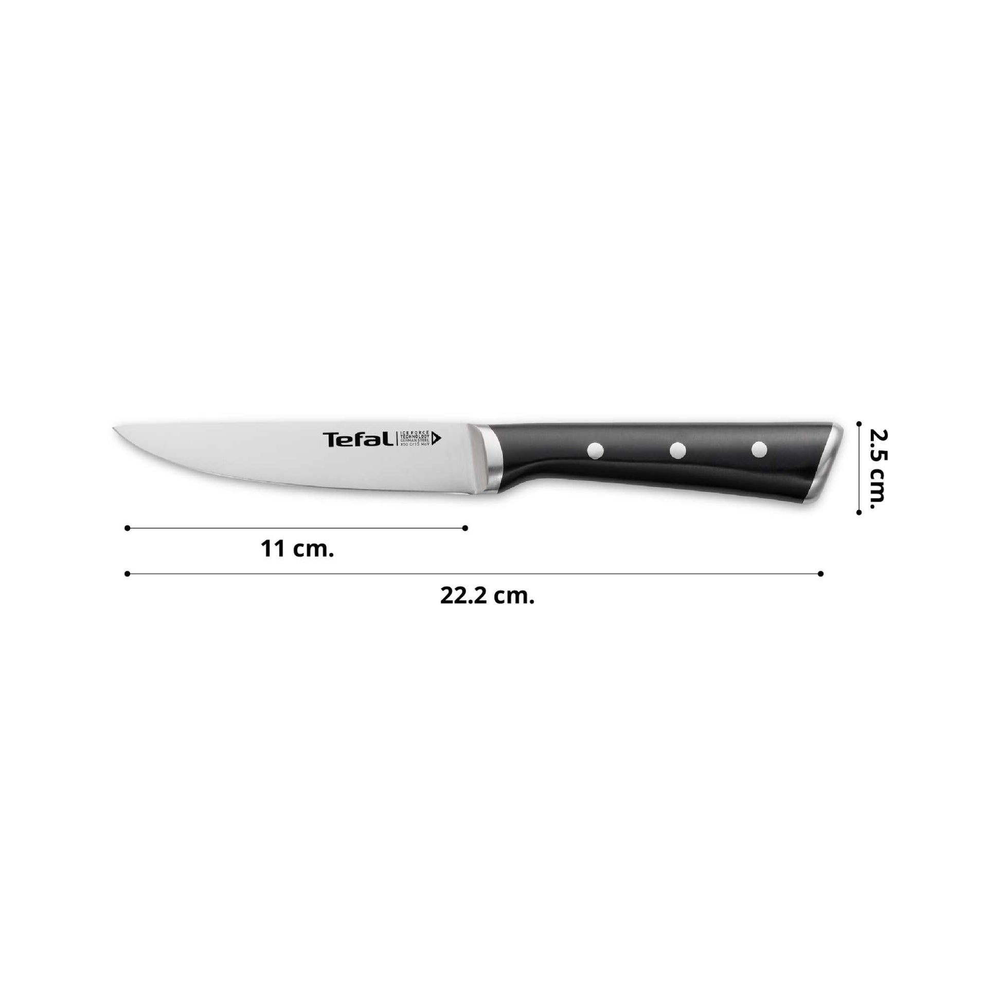 Cuchillo Multiuso Ice Force 11 Cm Tefal4#Negro