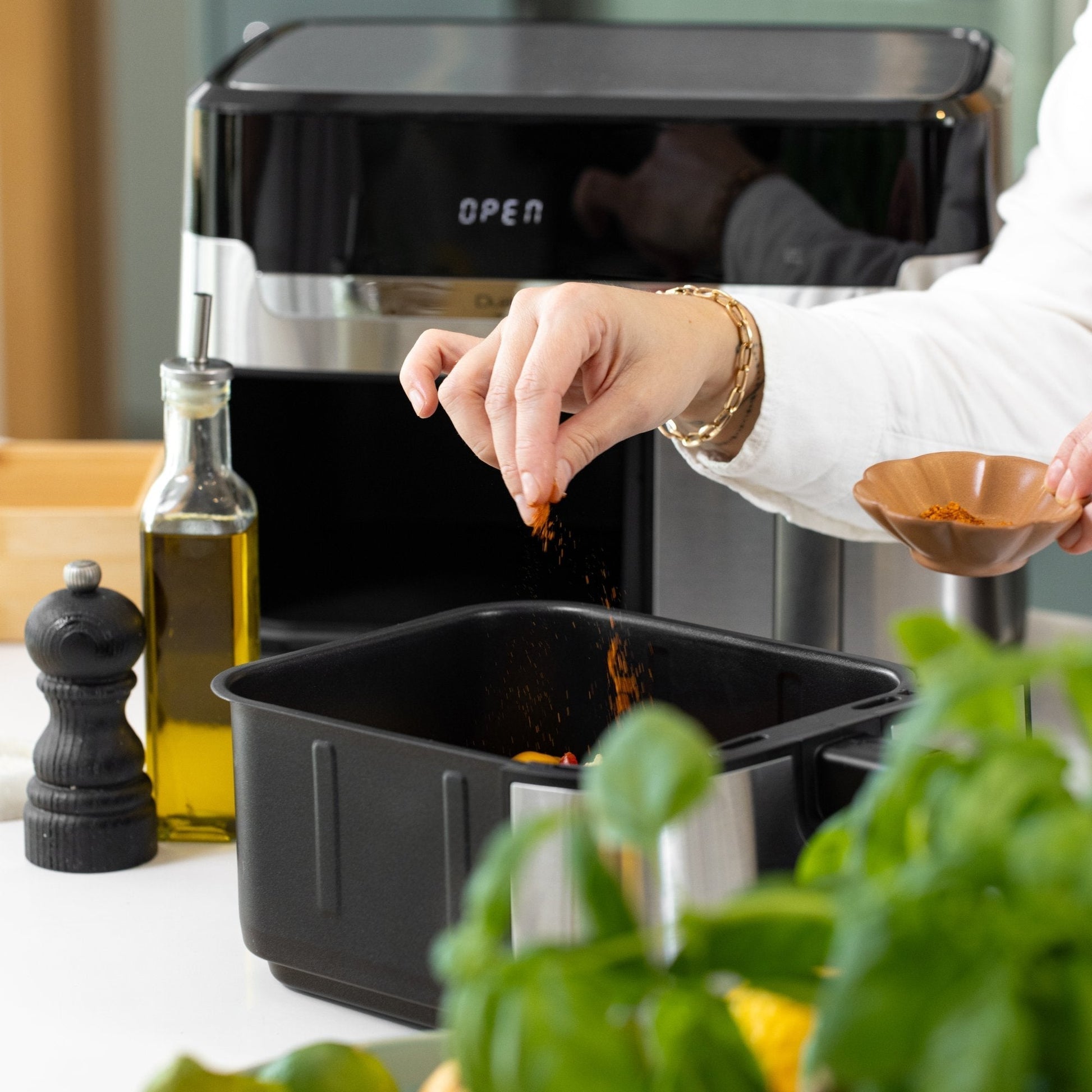 Freidora De Aire Easy Fry & Grill Dual 8,3L Moulinex2#Inox