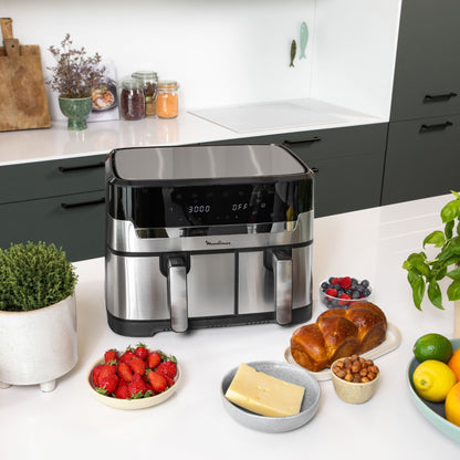 Freidora De Aire Easy Fry & Grill Dual 8,3L Moulinex1#Inox