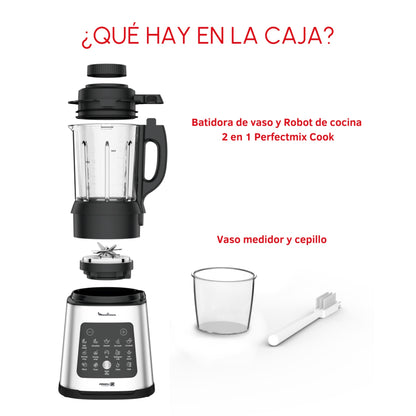 Licuadora PerfectMix Cook 1400W Digital Moulinex7#Negro