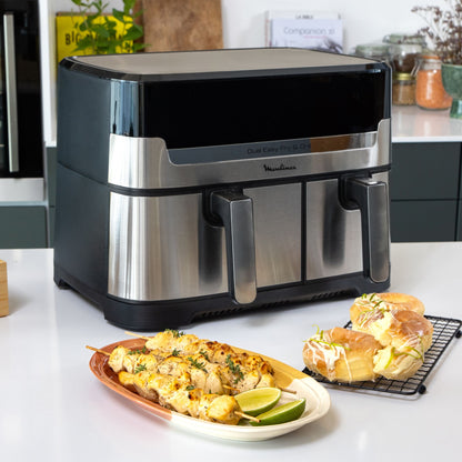 Freidora De Aire Easy Fry & Grill Dual 8,3L Moulinex6#Inox