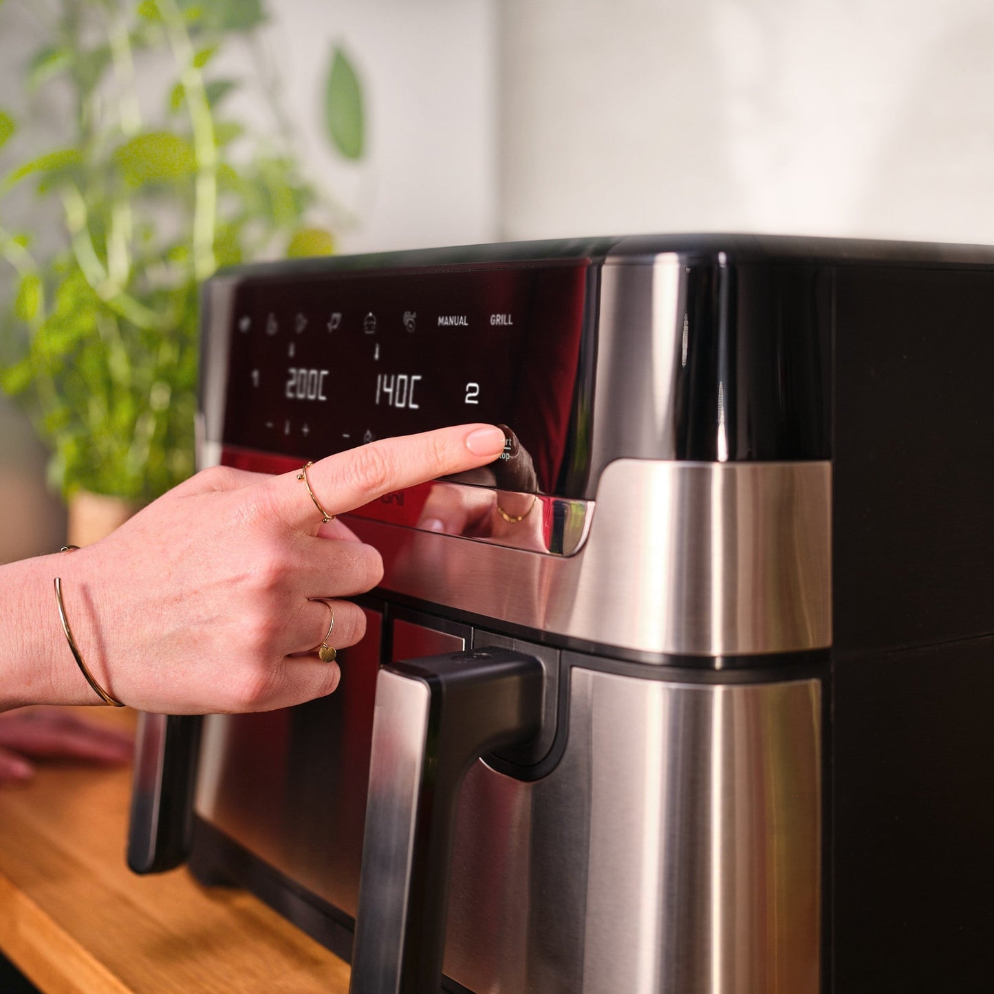 Freidora De Aire Easy Fry & Grill Dual 8,3L Moulinex7#Inox