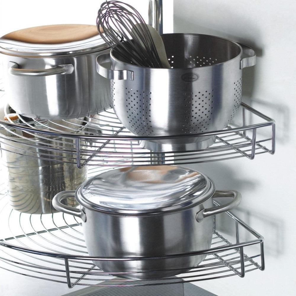 Rotonda Media Luna Puerta 450mm Cromada HBT2#Gris