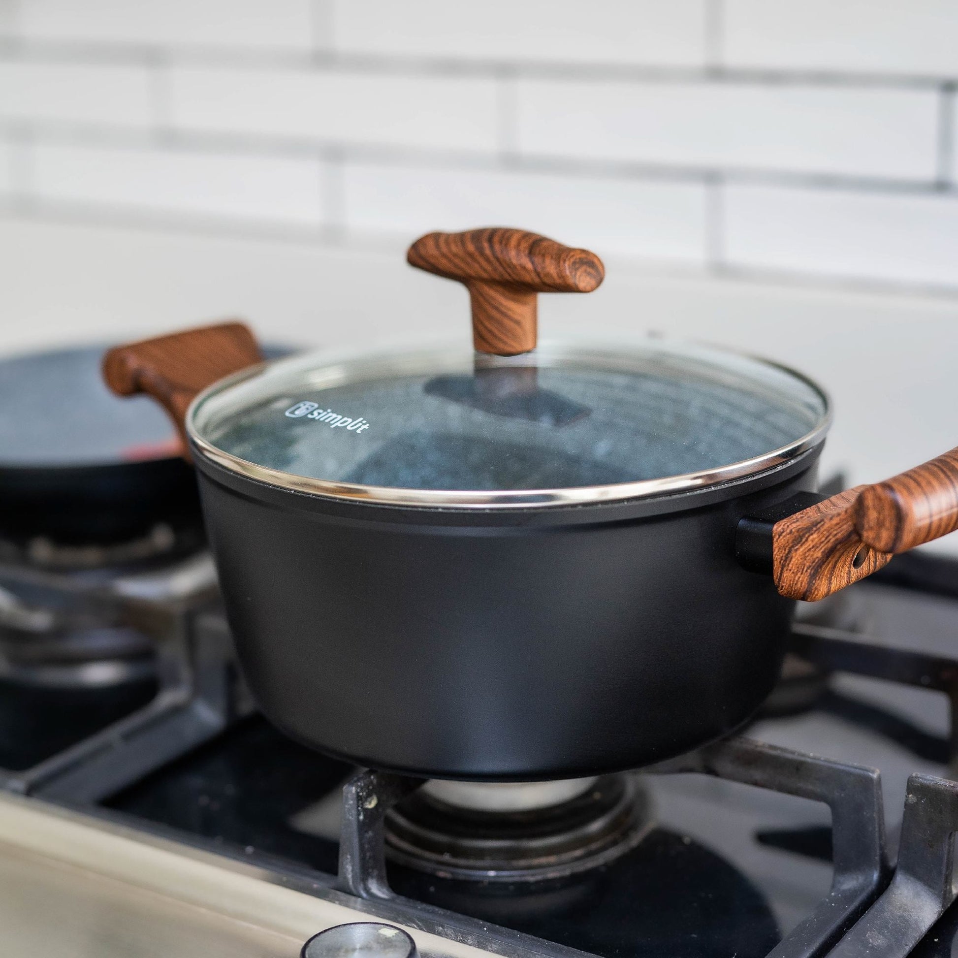 Batería De Cocina Antiadherente Oregon 5 Pzs Simplit7#Negro