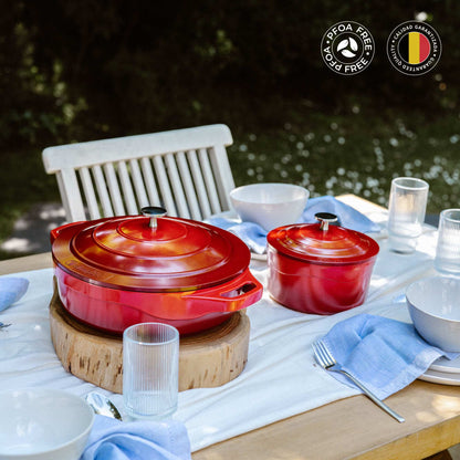 Batería de Cocina Antiadherente Toulouse 7 Pzs + Accesorios Simplit6#Rojo