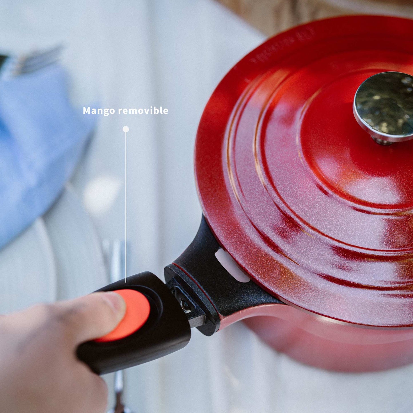 Batería de Cocina Antiadherente Toulouse 7 Pzs + Accesorios Simplit4#Rojo