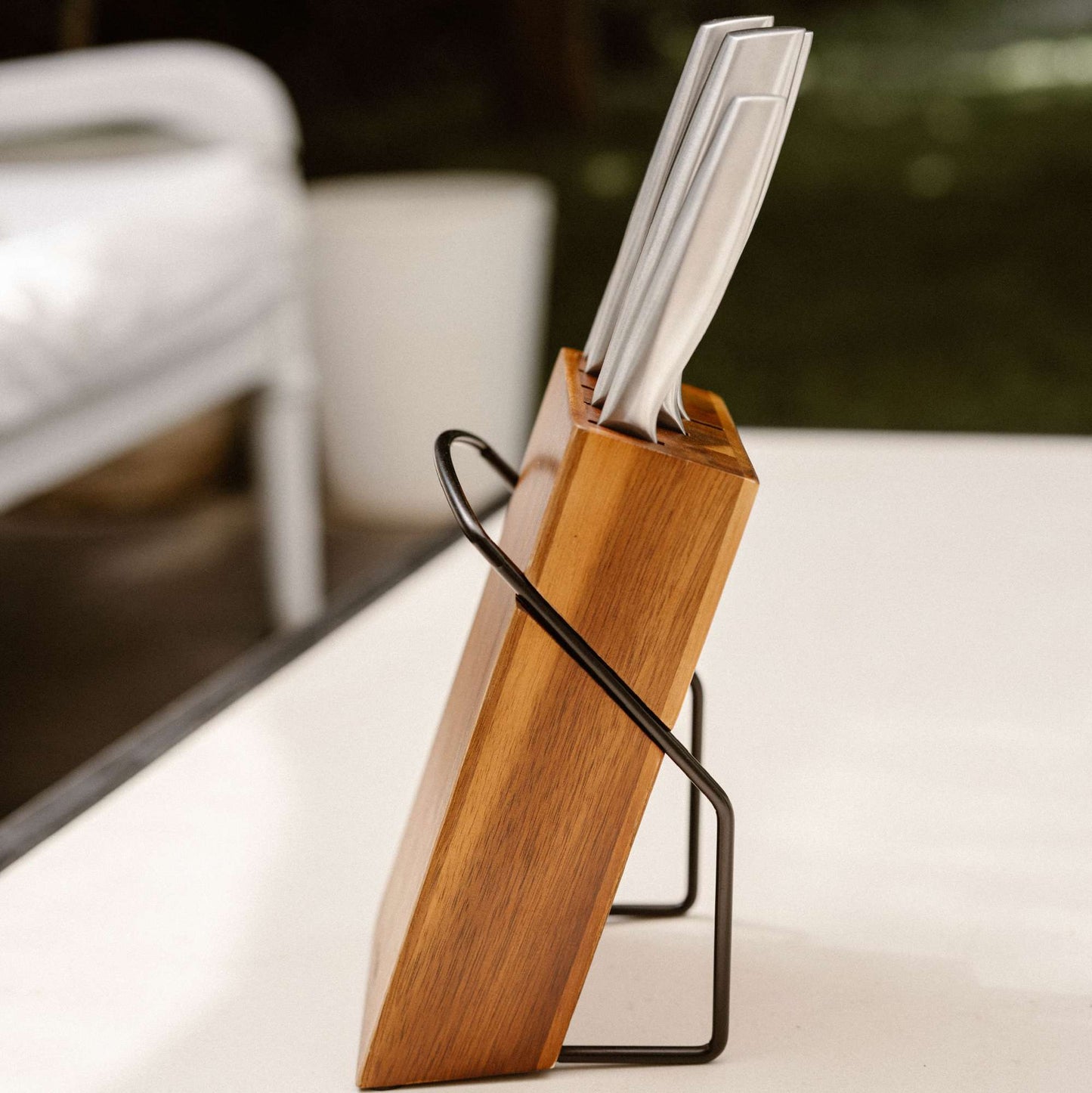 Set Cuchillos Stahl 5 Piezas Acero Inoxidable + Taco Simplit2#Sin color