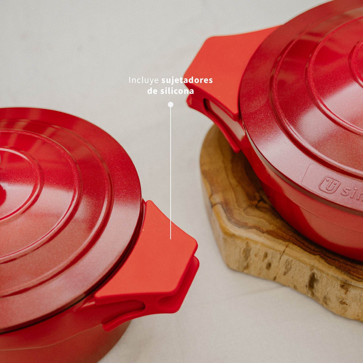 Olla Antiadherente 24cm Toulouse Simplit3#Rojo