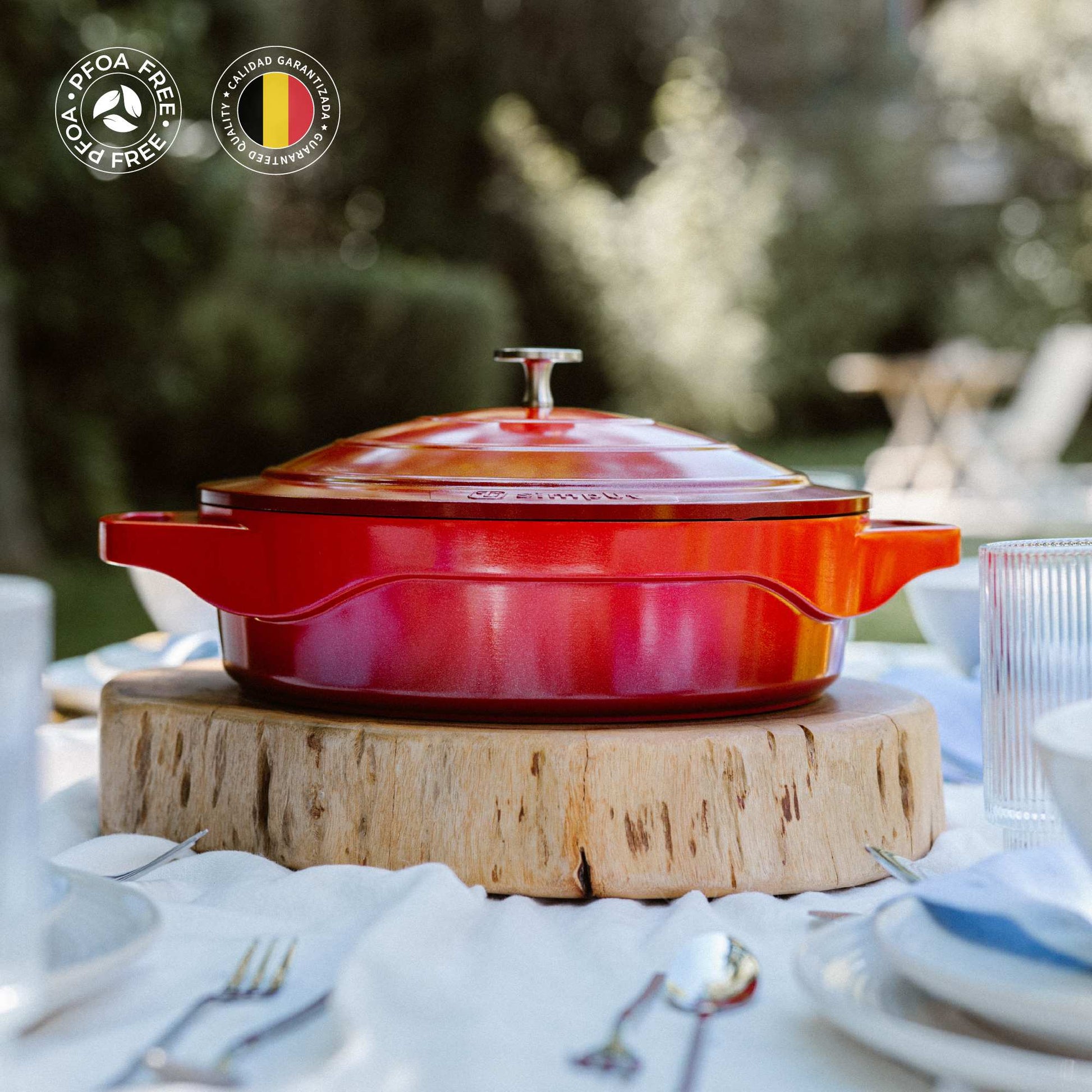 Olla Caserola Antiadherente 28cm Toulouse Simplit8#Rojo