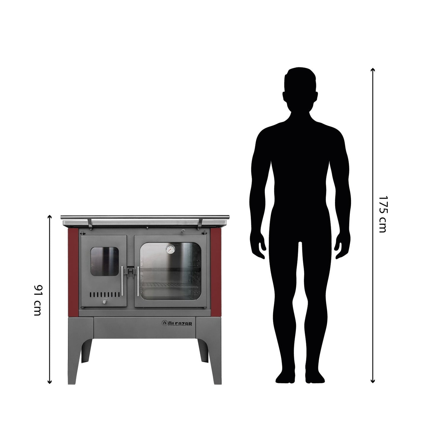Cocina A Leña Europea S800-G Alcazar13#Gris