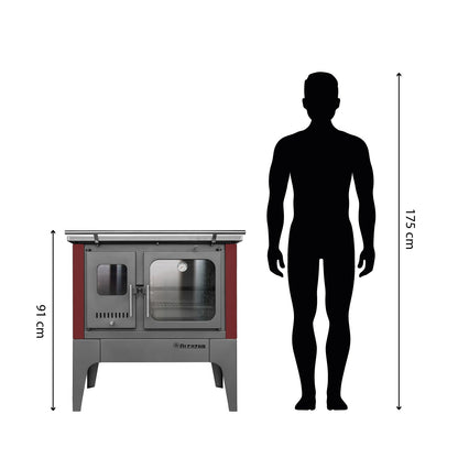 Cocina A Leña Europea S800-G Alcazar13#Gris