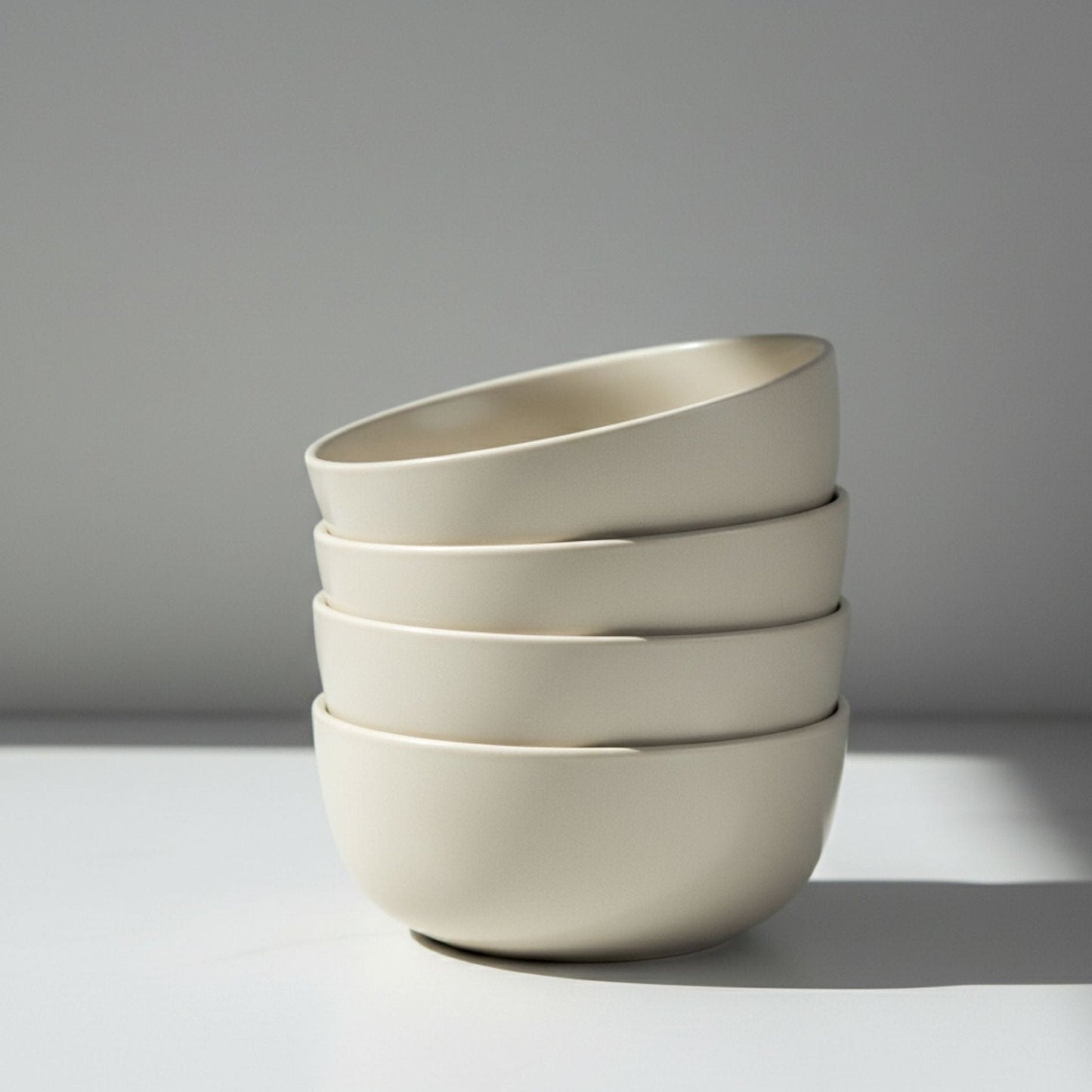 Set 4 Bowls Cerámica Melimoyu Decoexpress6#Marfil