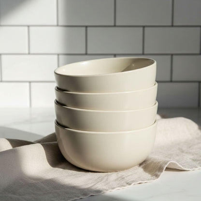 Set 4 Bowls Cerámica Melimoyu Decoexpress8#Marfil