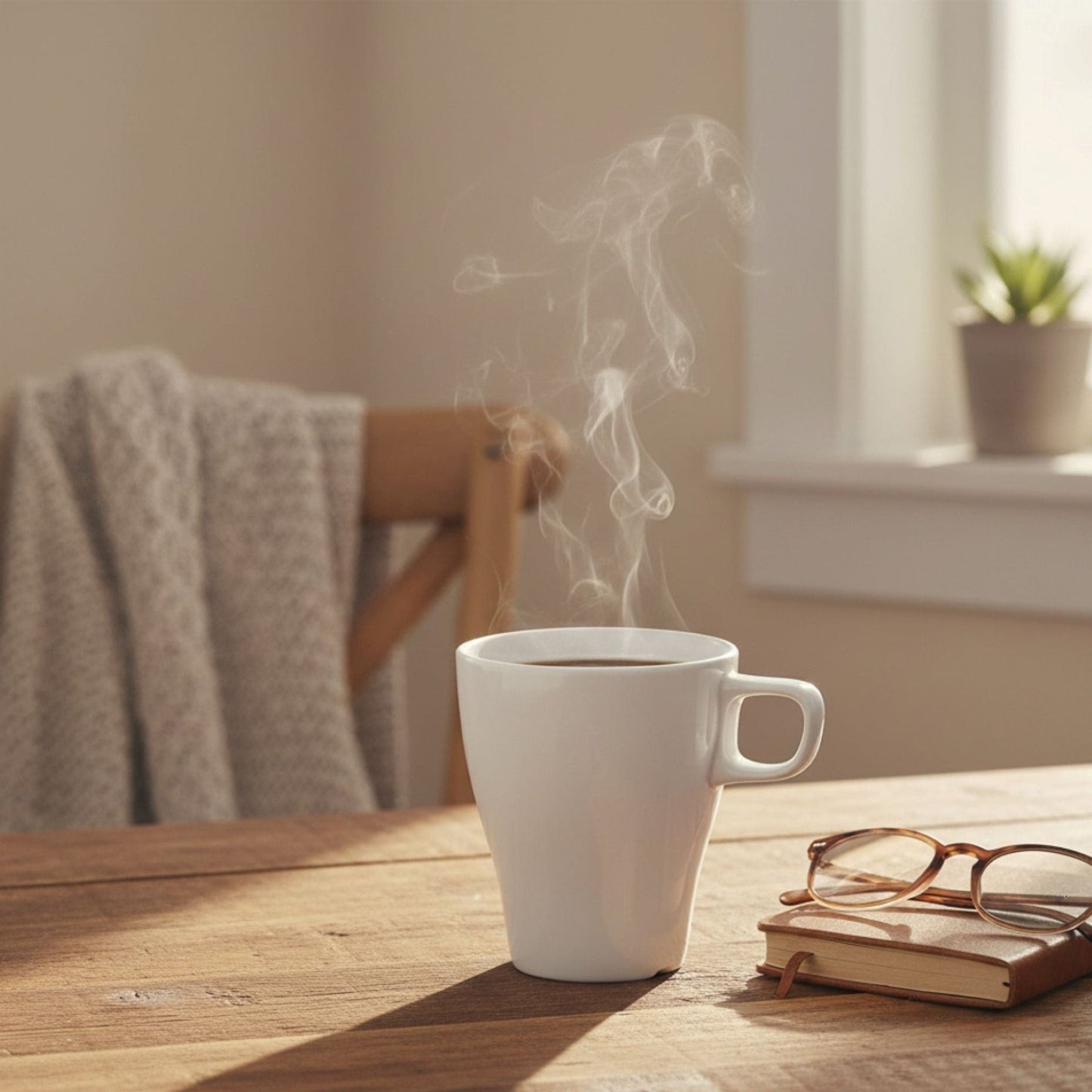 Set 4 Tazas Cerámica Blanca Decoexpress4#Blanco