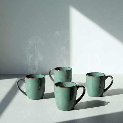 Set 4 Tazas Cerámica Vancouver Decoexpress5#Verde