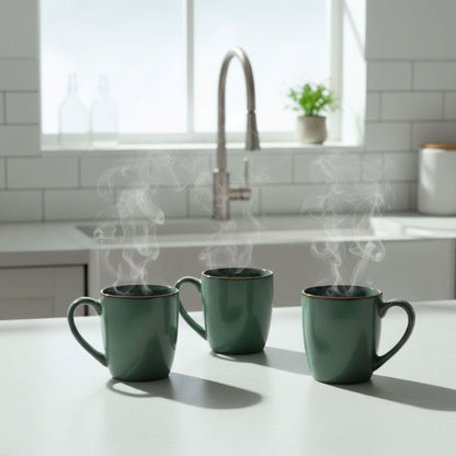 Set 4 Tazas Cerámica Vancouver Decoexpress4#Verde