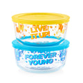 Set 2 Contenedores De Vidrio Con Tapa Disney Minnie Pyrex1#Sin color