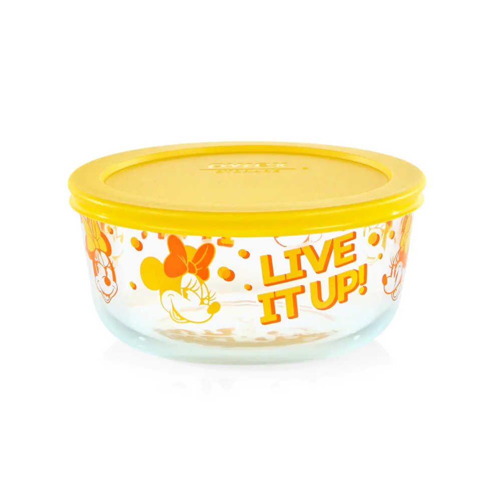 Set 2 Contenedores De Vidrio Con Tapa Disney Minnie Pyrex2#Sin color