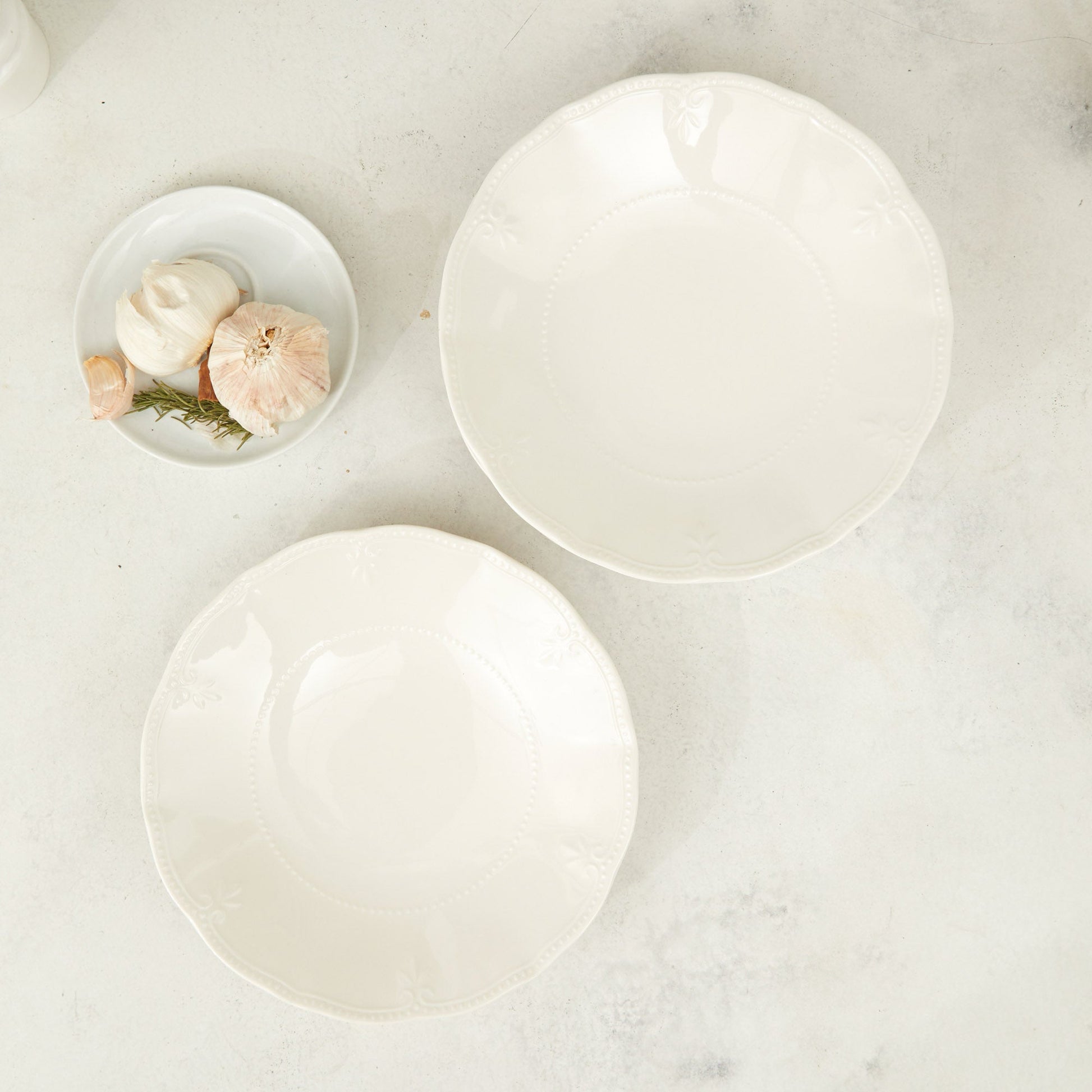 Set 4 Platos Sopa Flores 23,5 Cms Klapp3#Blanco