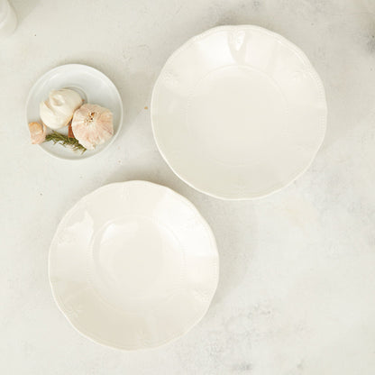 Set 4 Platos Sopa Flores 23,5 Cms Klapp3#Blanco