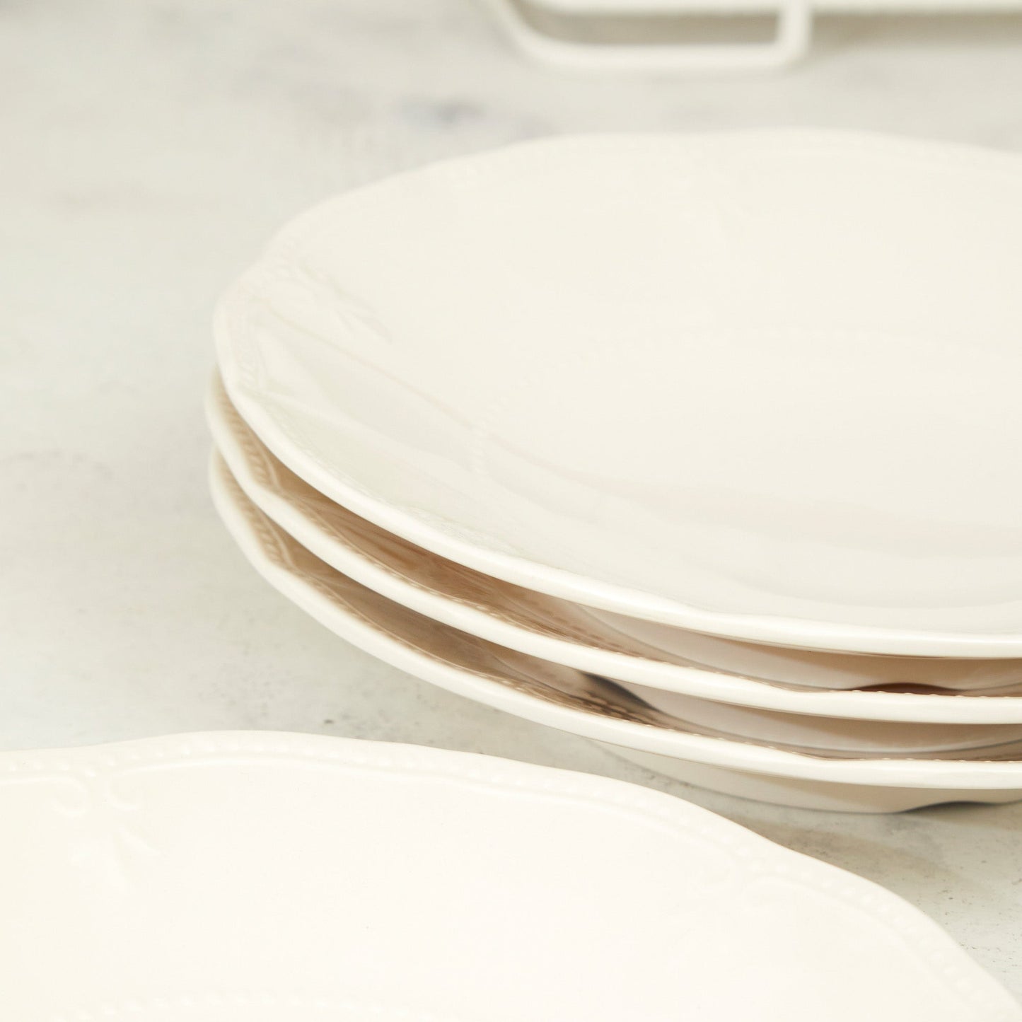 Set 4 Platos Sopa Flores 23,5 Cms Klapp2#Blanco