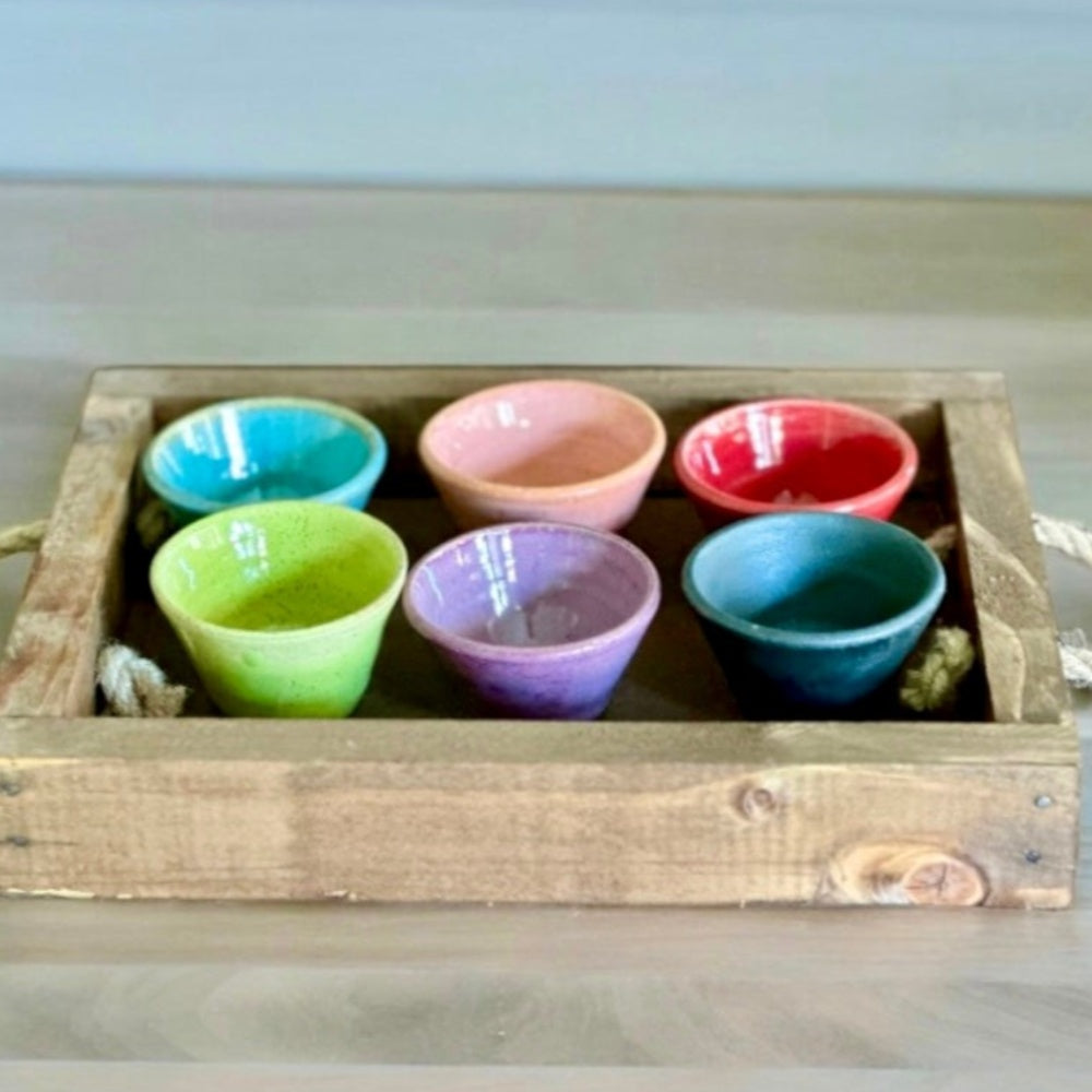 Set 6 Shot Café Cerámica Pilar Claro1#Multicolor