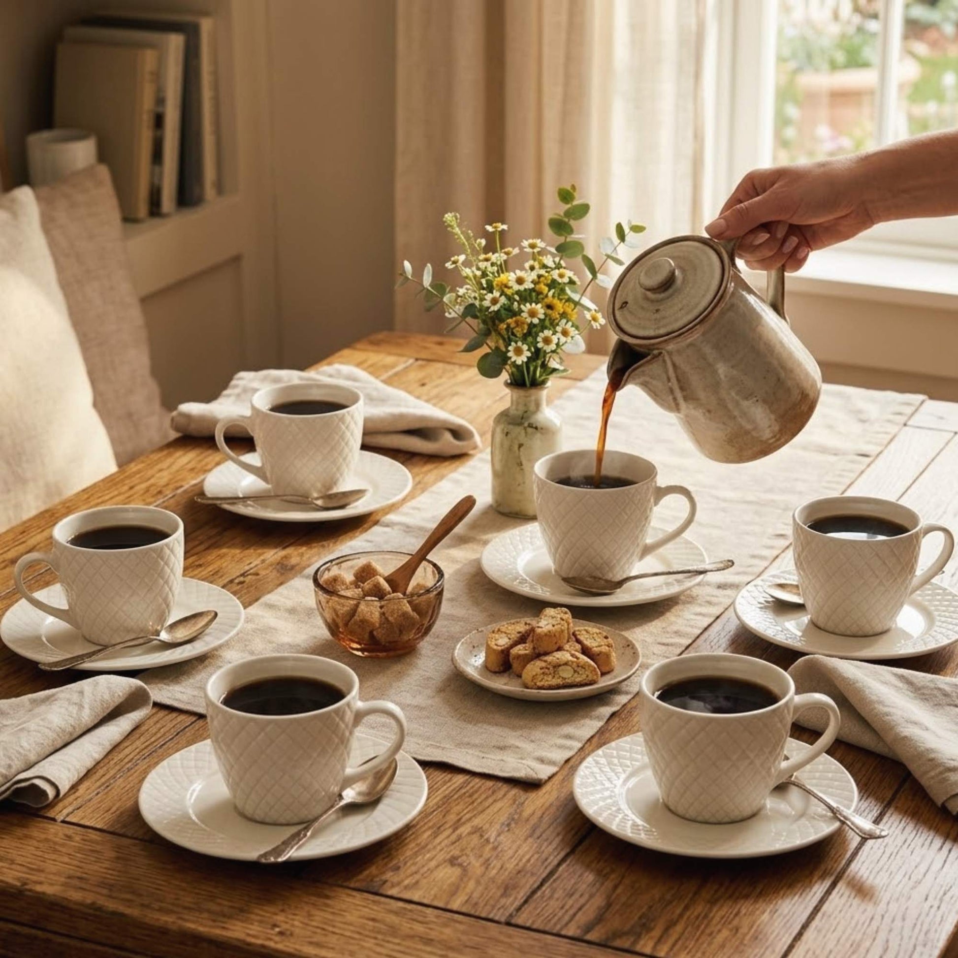 Set 6 Tazas + 6 Platos TÃ© o CafÃ© Porcelana Windsor 210 ml (13).jpg