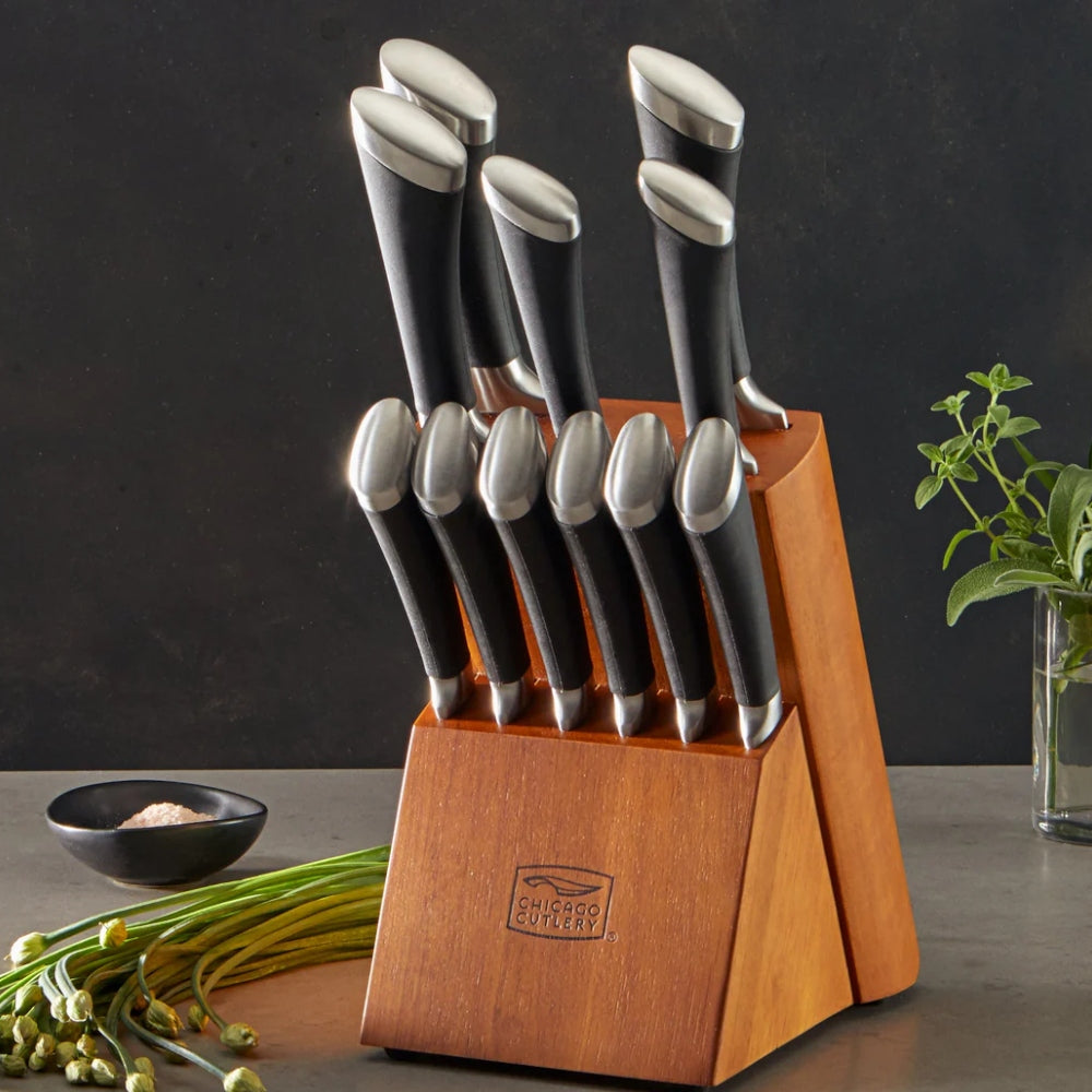 Set Cuchillos Fusion De 12 Pzs Chicago Cutlery1#Negro