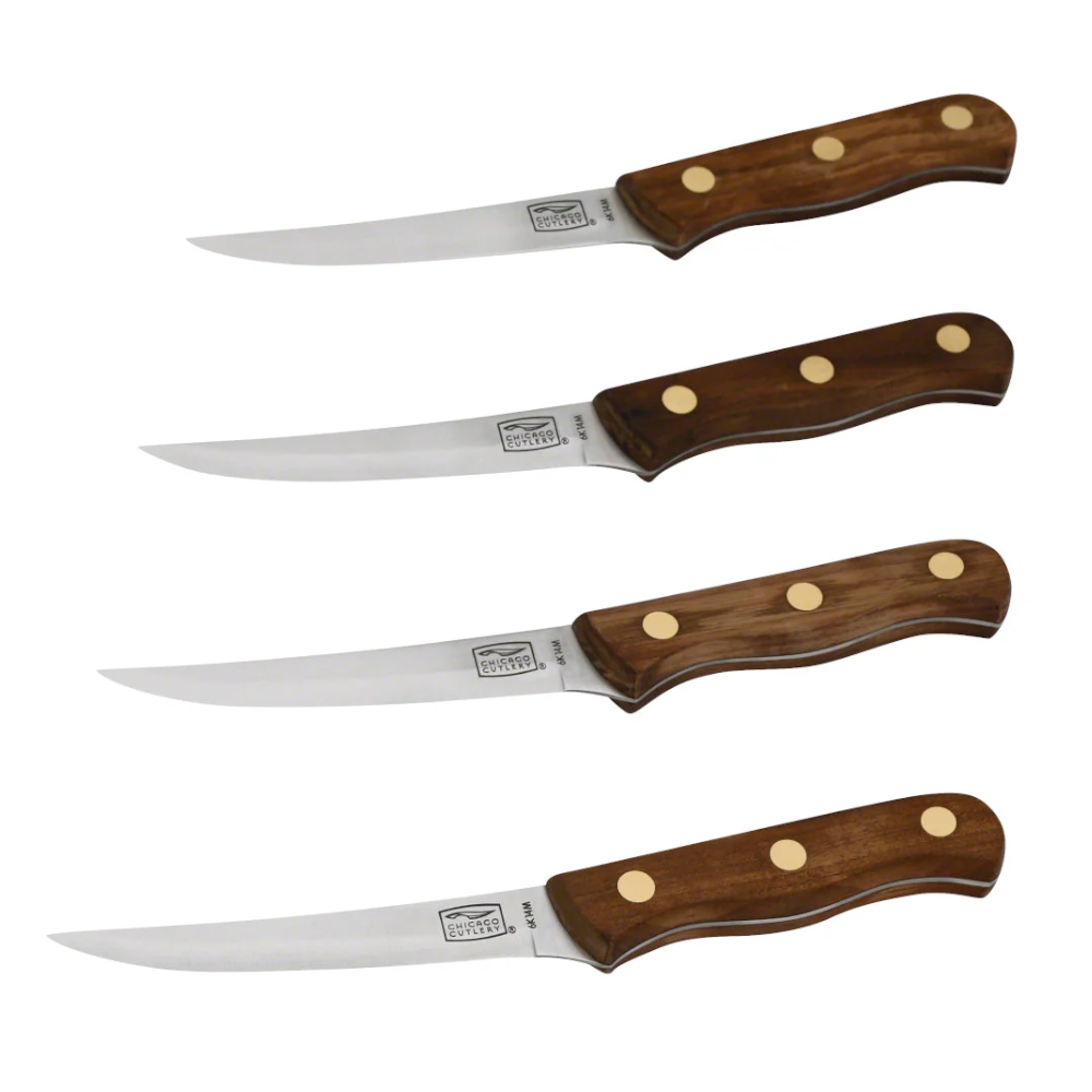 Set De 4 Cuchillos Walnut Tradition Para Carne Chicago Cutlery1#Café