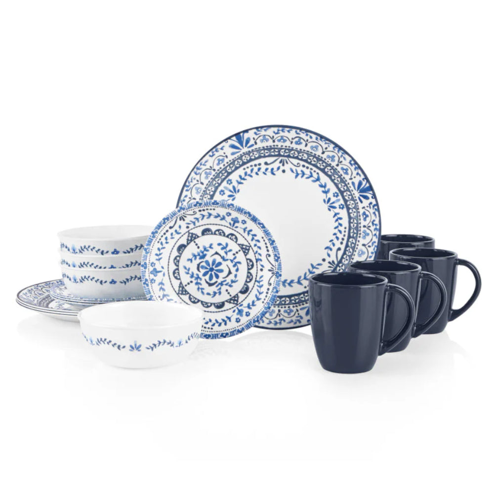 Set Vajilla Portofino 16 Pzs Corelle1#Azul