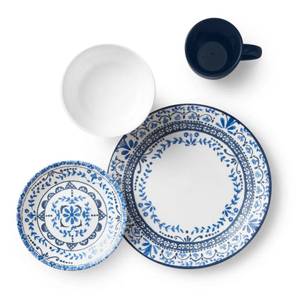 Set Vajilla Portofino 16 Pzs Corelle2#Azul