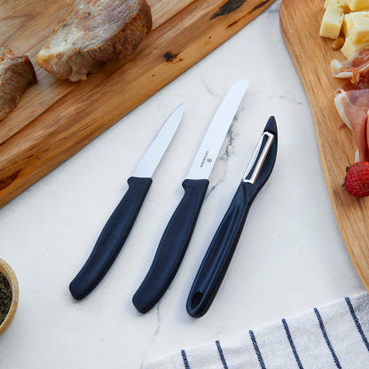 Set Cuchillos Mondadores Swiss Classic Pelador 3 Pzs Victorinox5#Negro