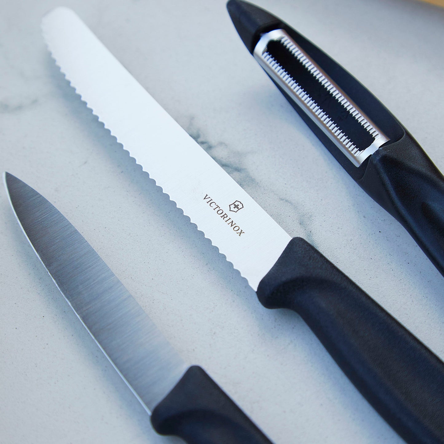 Set Cuchillos Mondadores Swiss Classic Pelador 3 Pzs Victorinox8#Negro